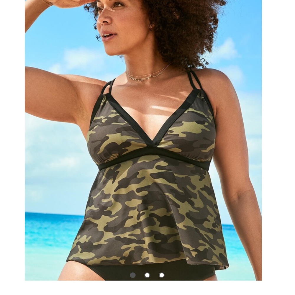 NWT - Camouflage StrapyTakini Top
